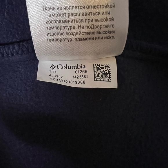 Columbia Fleece Jacket in Navy Size XL - Picture 5 of 7
